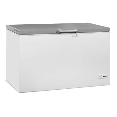 COMBISTEEL - Congélateur bahut couvercle en inox 407 l