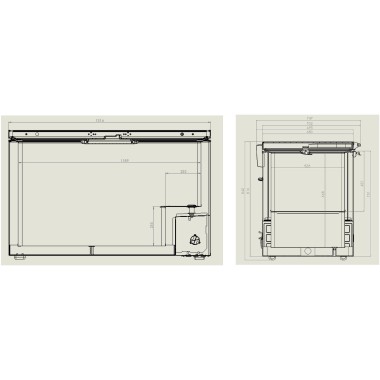 COMBISTEEL - Congélateur bahut couvercle en inox 407 l