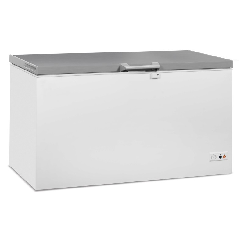 COMBISTEEL - Congélateur bahut couvercle en inox 469 l