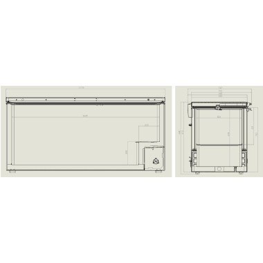 COMBISTEEL - Congélateur bahut couvercle en inox 572 l