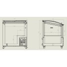 COMBISTEEL - Congélateur bahut couvercle en verre 198 l