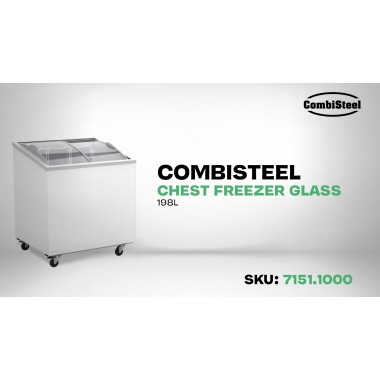 COMBISTEEL - Congélateur bahut couvercle en verre 198 l