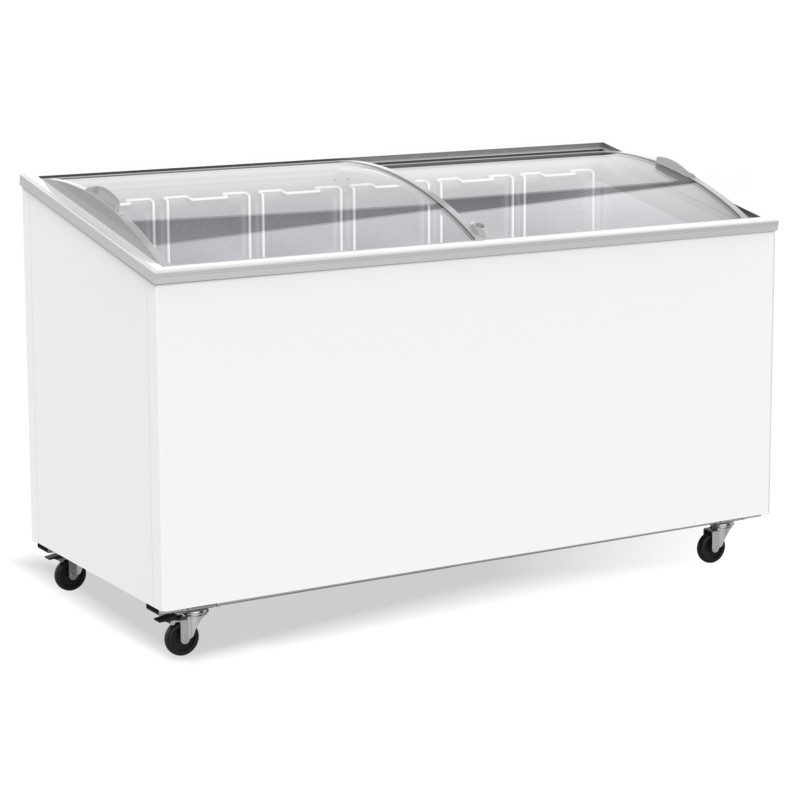 COMBISTEEL - Congélateur bahut couvercle en verre 461 l