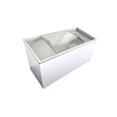 COMBISTEEL - Congélateur bahut couvercle en verre 461 l