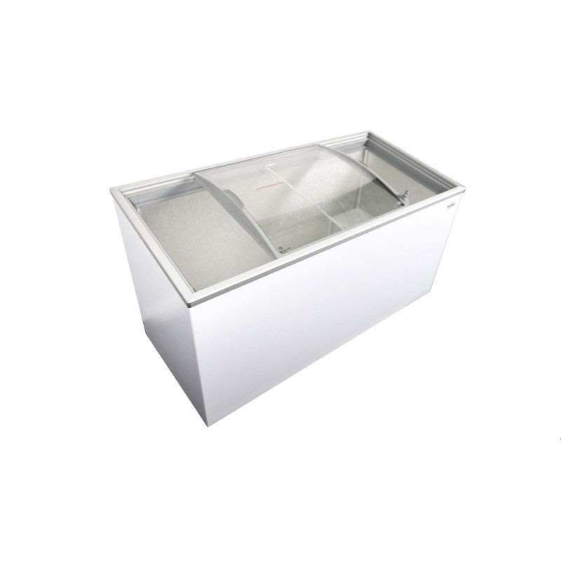 COMBISTEEL - Congélateur bahut couvercle en verre 461 l