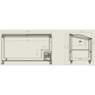 COMBISTEEL - Congélateur bahut couvercle en verre 461 l