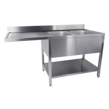 COMBISTEEL - 700 bloc-évier étagère lave-vaisselle démontable 2 à droite 1600