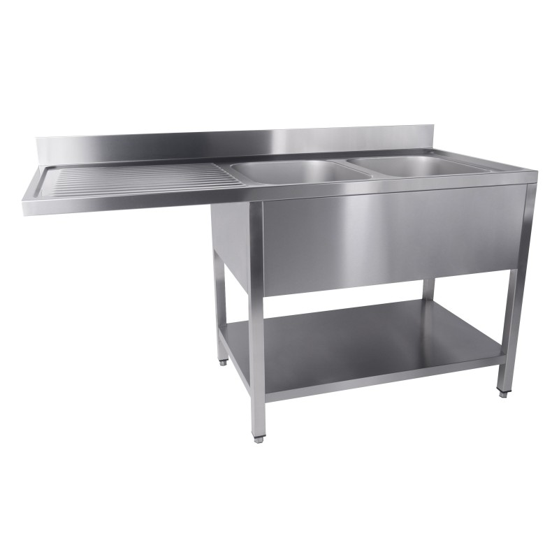 COMBISTEEL - 700 bloc-évier étagère lave-vaisselle démontable 2 à droite 1600