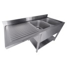 COMBISTEEL - 700 bloc-évier étagère lave-vaisselle démontable 2 à droite 1600