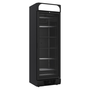 COMBISTEEL - Congélateur 1 porte en verre noir 382l