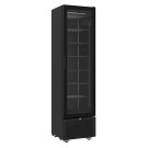 COMBISTEEL - Congélateur 1 porte en verre noir 221l