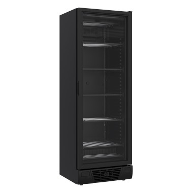 COMBISTEEL - Congélateur 1 porte en verre noir 382l