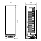 COMBISTEEL - Congélateur 1 porte en verre noir 382l