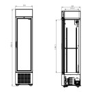 COMBISTEEL - Réfrigérateur 1 porte en verre noir 232l