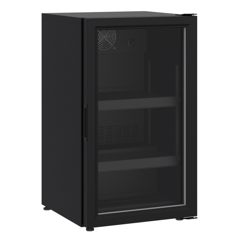 COMBISTEEL - Réfrigérateur posable porte en verre 136l noir