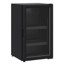 COMBISTEEL - Réfrigérateur posable porte en verre 136l noir