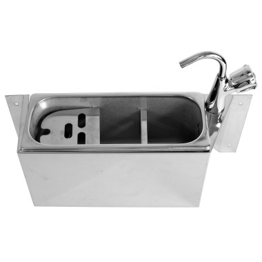 COMBISTEEL - Evier pour cuillères à glace avec robinet 380x120x150