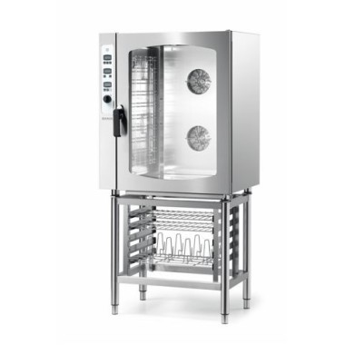 COMBISTEEL - Giorik fours à convection, gas  895x768x965mm. (lxdxh), cap. 10x 1/1 gn  temp. +50/+280°c, 0,9 + 19 kw,  230 vol