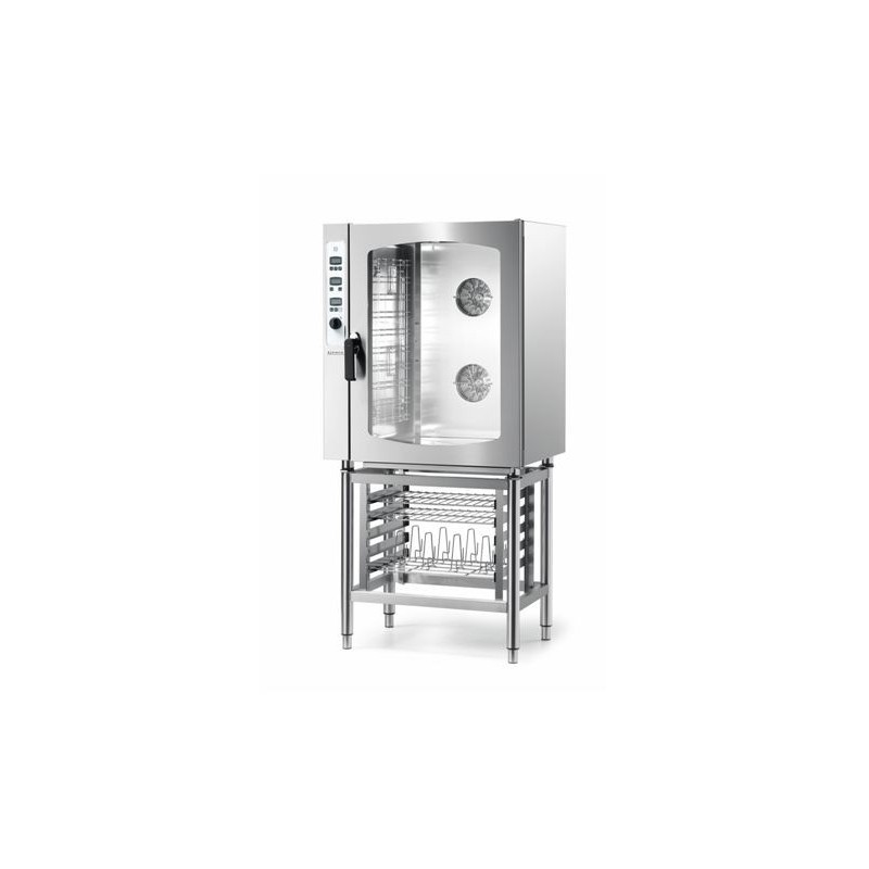 COMBISTEEL - Giorik fours à convection, gas  895x768x965mm. (lxdxh), cap. 10x 1/1 gn  temp. +50/+280°c, 0,9 + 19 kw,  230 vol