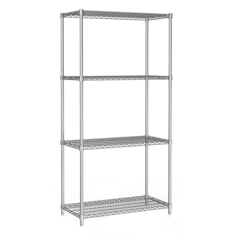 COMBISTEEL - Étagères 4 niveaux 900 démontable