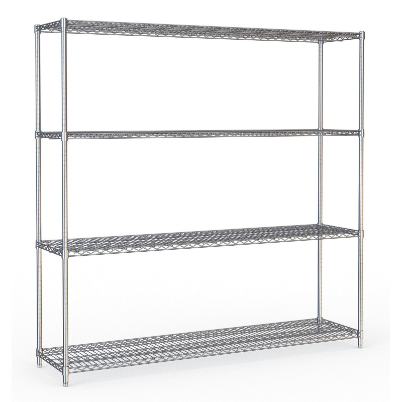 COMBISTEEL - Étagères 4 niveaux 1800 démontable