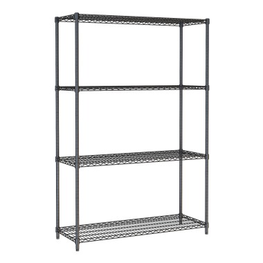 COMBISTEEL - Étagères 4 niveaux 1200 noir démontable