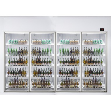 COMBISTEEL - Chambre froide positive 4 portes en verre