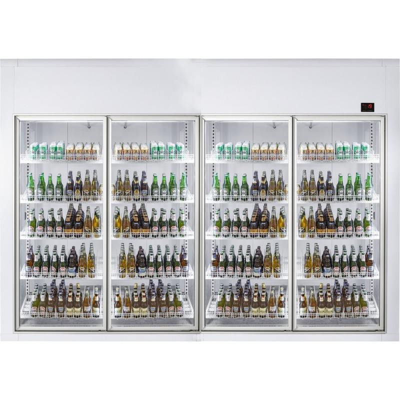 COMBISTEEL - Chambre froide positive 4 portes en verre