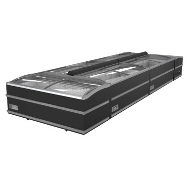 COMBISTEEL - Congélateur bahut pour supermarché noir 2508 mm