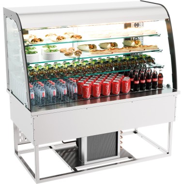 COMBISTEEL - Drop-in vitrine réfrigérée 200l ouvert