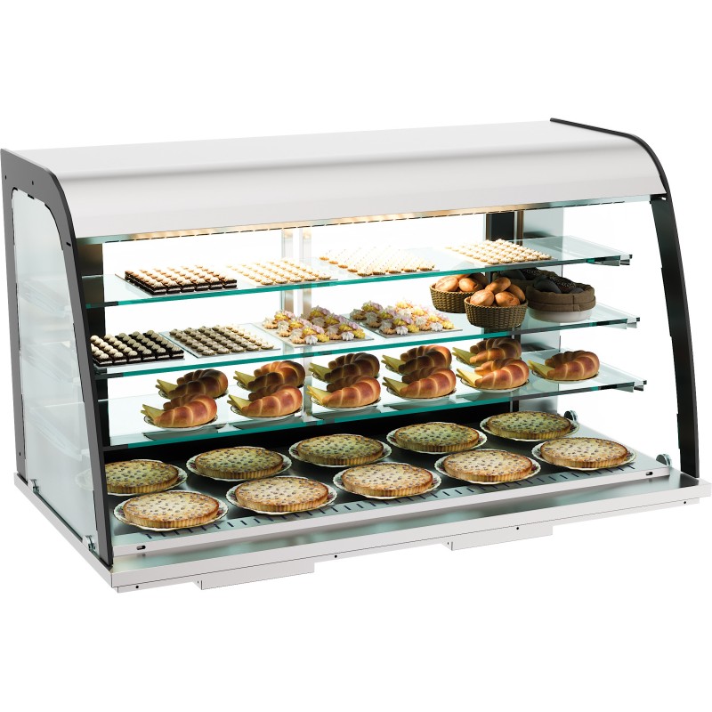 COMBISTEEL - Drop-in vitrine neutre 155l ouvert