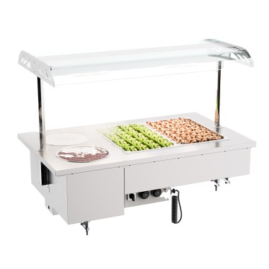 COMBISTEEL - Drop-in bain-marie avec bols 2/1
