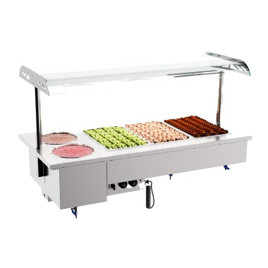 COMBISTEEL - Drop-in bain-marie avec bols 3/1