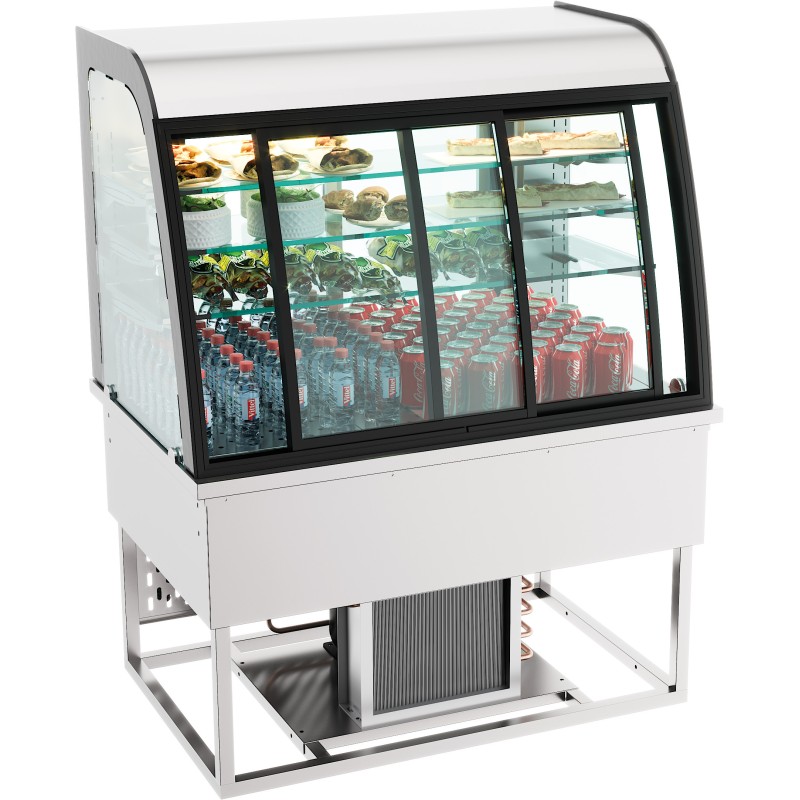 COMBISTEEL - Drop-in vitrine réfrigérée 140l portes coulissantes