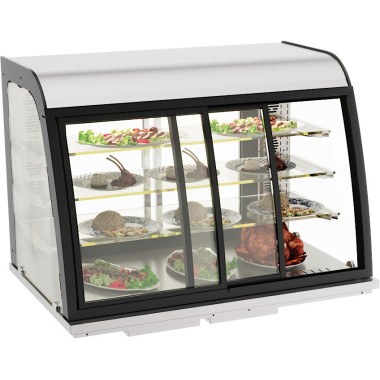 COMBISTEEL - Drop-in vitrine chauffante 140l portes coulissantes