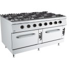 COMBISTEEL - Cuisinière à gaz 8 bruleurs avec four à gaz