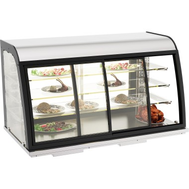 COMBISTEEL - Drop-in vitrine chauffante 155l portes coulissantes