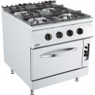 COMBISTEEL - Cuisinière à gaz 4 bruleurs avec four à gaz