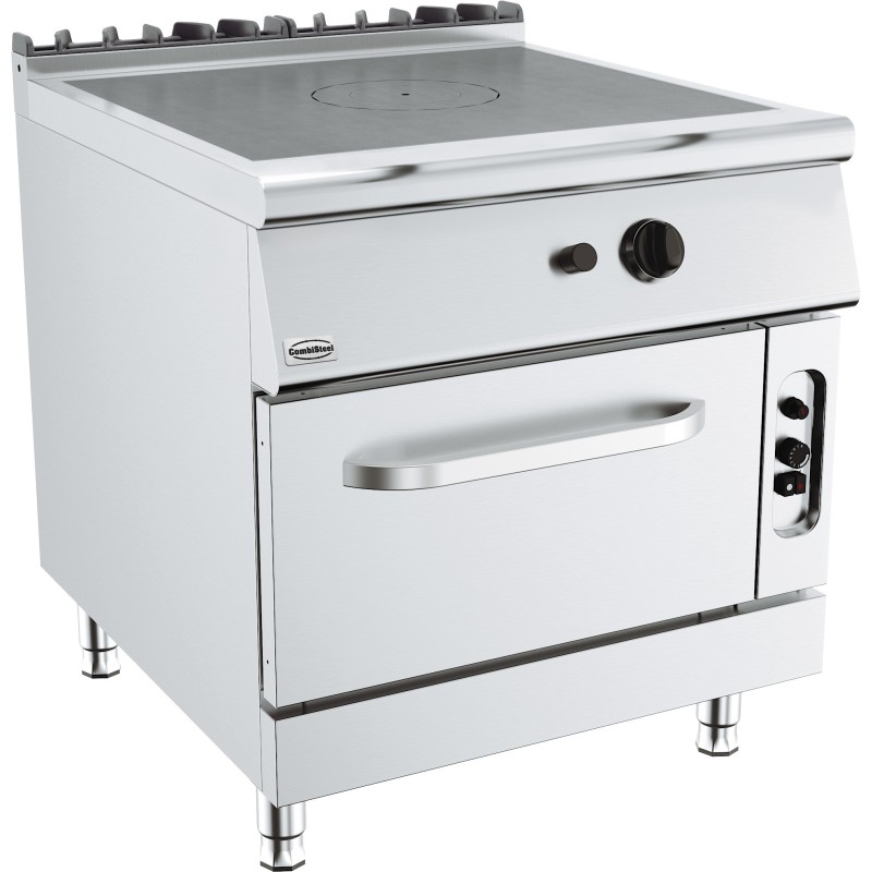 COMBISTEEL - Cuisiniere plaques coup de feu avec four a gaz