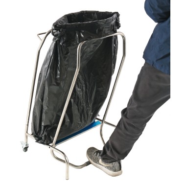 COMBISTEEL - Support de sac poubelle à pédale