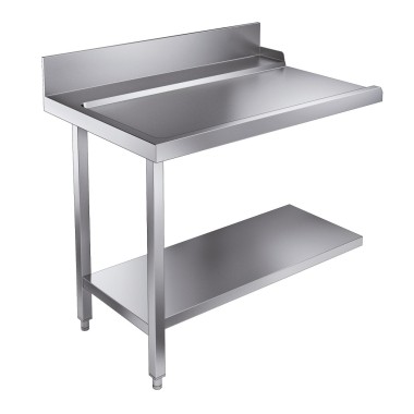 COMBISTEEL - Table d'écoulement étagère 1100 à gauche