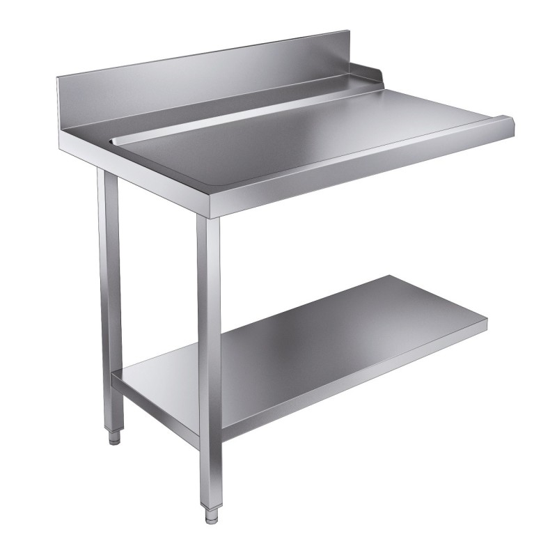 COMBISTEEL - Table d'écoulement étagère 1100 à gauche