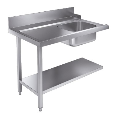 COMBISTEEL - Table d'approvisionement étagère 1200 à gauche