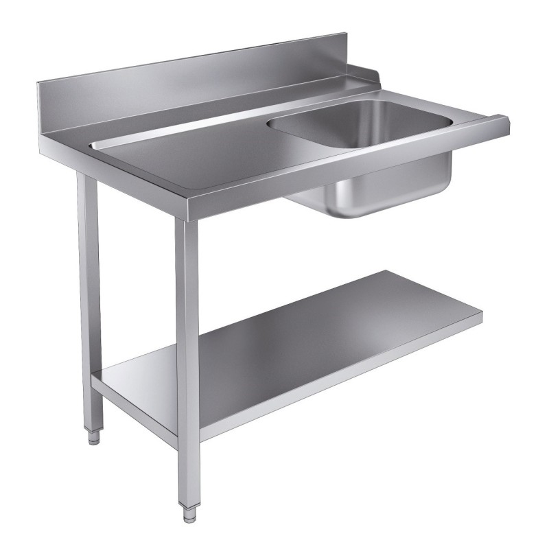 COMBISTEEL - Table d'approvisionement étagère 1200 à gauche
