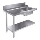 COMBISTEEL - Table d'approvisionement étagère 1200 à gauche