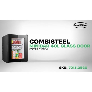 COMBISTEEL - Minibar 40l porte en verre peltier system