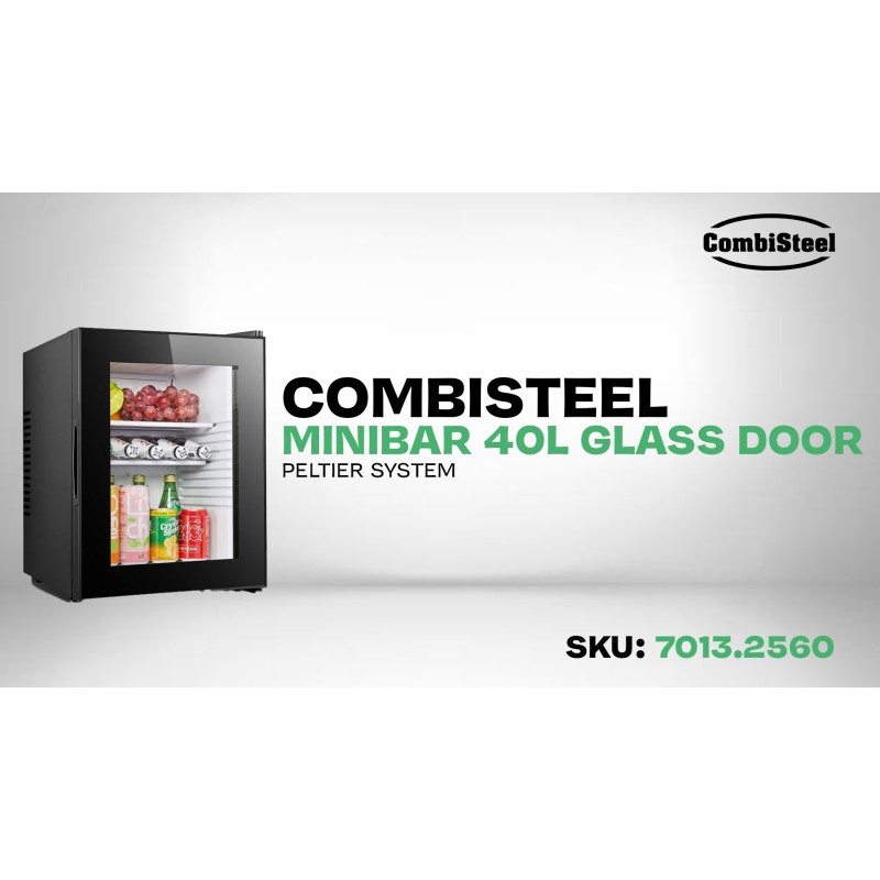 COMBISTEEL - Minibar 40l porte en verre peltier system