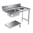 COMBISTEEL - Table d'approvisionement étagère avec trou déchets