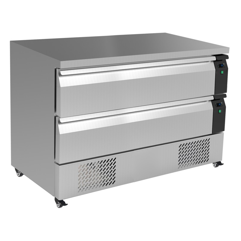 COMBISTEEL - Table réfrigérée/congélateur 2 tiroirs 6x 1/1gn