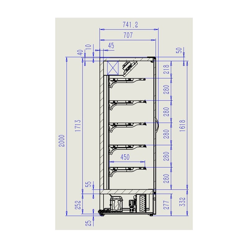 COMBISTEEL - Chambre froide murale marco 2.5